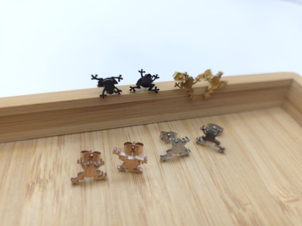 Frosch Edelstahl Ohrstecker frog